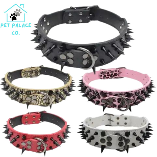 Spiked Studded Leather Collars